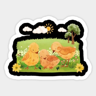 Little Chicken Family Sticker